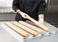 RK Bakeware China Foodservice NSF 5 Slot Alumínio Baguette Assadeira Assadeira Vitrificada Pão Francês