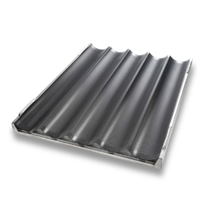 RK Bakeware China Foodservice NSF Durashield Revestimento 5 Canais Tablock Empilhável Bandeja Baguette