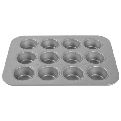 Rk Bakeware China-42754 12 xícaras de aço aluminizado esmaltado mini coroa para muffins/assadeira para cruffins/bandeja para cruffins