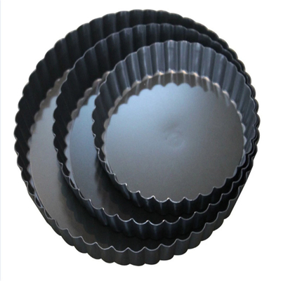 Rk Bakeware China - Alumínio Anodizado Duro Base Solta Canelado Quiche Pan