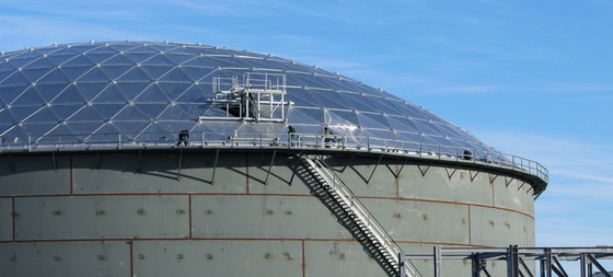 Vedação de cúpula de alumínio geodésico para tanque de armazenamento Telhados de cúpula geodésica de alumínio