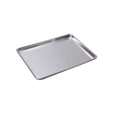 Bandeja de pão retangular 10''*6''*1'' comercial 0,8mm forma de pão de hambúrguer ou hambúrguer ou pão de cachorro-quente forma de pão de alumínio