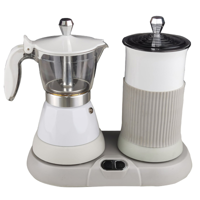 Alumínio 3 xícaras Espresso Moka Cafeteira elétrica Função de desligamento automático Moka Express Cofeemaker Máquina de café de plástico