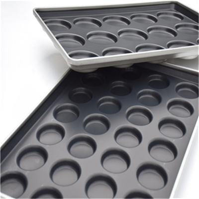 RK Bakeware China Foodservice 2,5 polegadas antiaderente mini bandeja de pão de hambúrguer