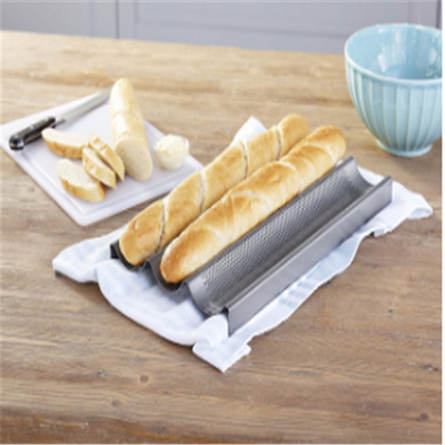 RK Bakeware China Foodservice NSF tamanho completo calibre 16 5 fileiras antiaderente alumínio baguete bandeja de assar pão