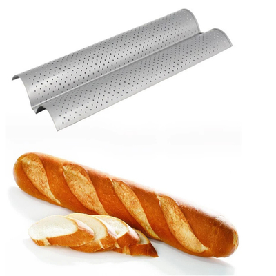 RK Bakeware China Foodservice NSF Perfurado 3 Slots Baguette Assadeira Assadeira Pão Francês