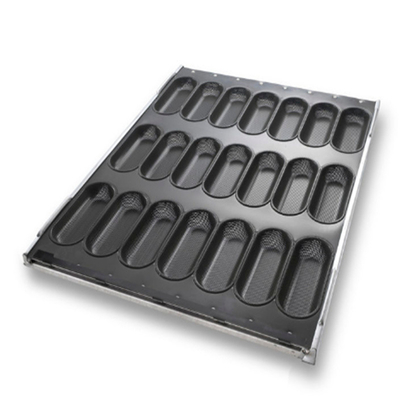 RK Bakeware China Foodservice NSF Durashield Revestimento 5 Canais Tablock Empilhável Bandeja Baguette