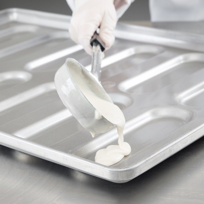 RK Bakeware China Foodservice NSF 0215 Aço Aluminizado Esmaltado Extremidade Arredondada Assadeira para Pão de Hambúrguer