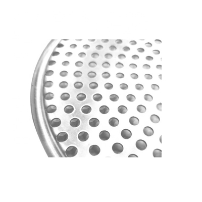 Fabricante de bandeja de alumínio de 8 polegadas bandeja de alumínio furos circulares forno de metal bandeja de pizza molde de pizza perfurado