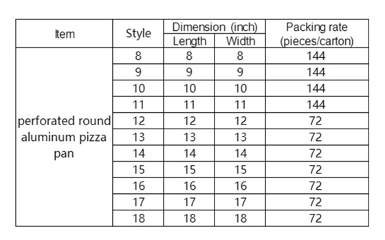 Bandeja de pizza comercial de 10 polegadas para moldes de bandeja de pizza de punção hornear para pizzas bandeja de prata com furos