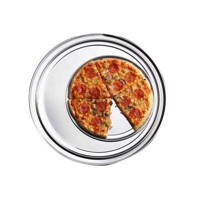 Bandeja de pizza de alumínio redonda de 9 polegadas acessório de pizza panela de pizza de metal