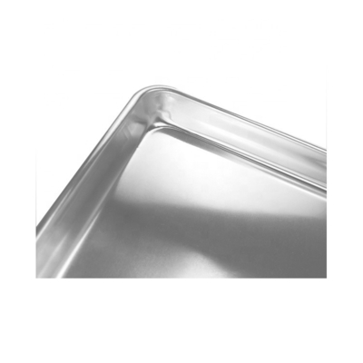 Bandeja de pão retangular 10''*6''*1'' comercial 0,8mm forma de pão de hambúrguer ou hambúrguer ou pão de cachorro-quente forma de pão de alumínio