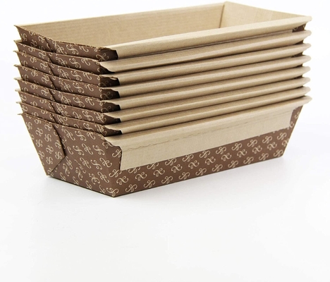 O sótão de cozimento de cozimento do molde do bolo de papel descartável no bolo da barra molda retangular