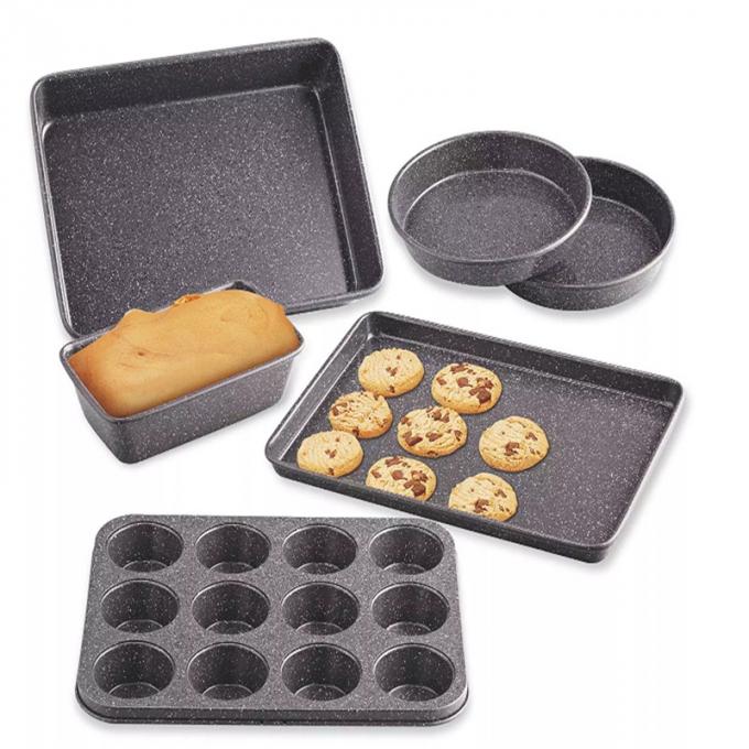 6-Piece Nonstick Bakeware Set Cake/Cookie/Muffin/Loaf Pan