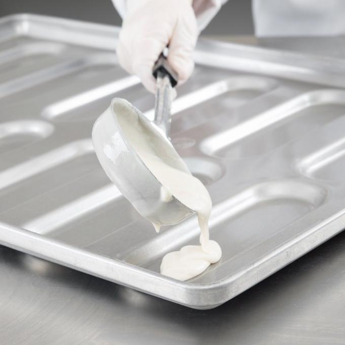 RK Bakeware China Foodservice NSF 0215 Aço Aluminizado Esmaltado Extremidade Arredondada Assadeira para Pão de Hambúrguer 2