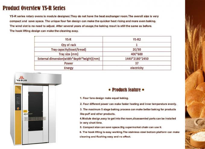 Rk Baketech China-Yasur Brand 724 Double Rotary Rack Bakery Oven