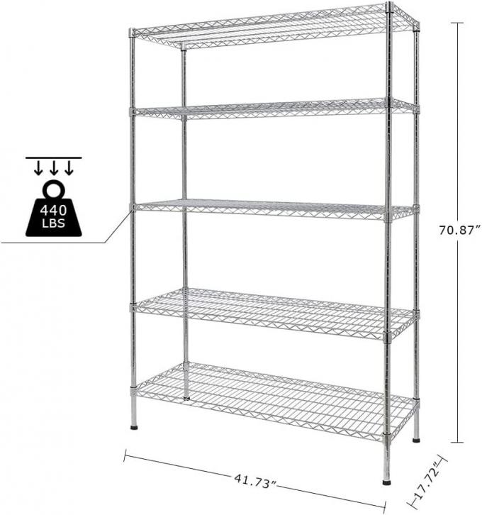 Rk Bakeware China Foodservice Commercial Green Epoxy Coated Wire Shelving 18 X 48 (4 Shelves)
