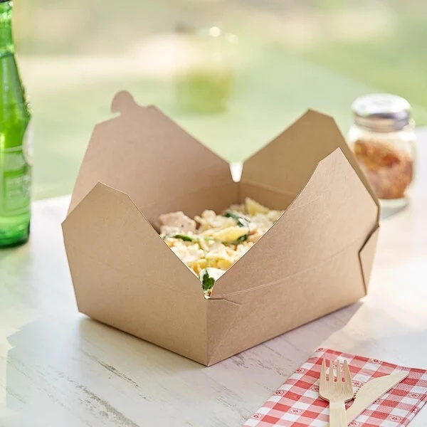 O papel de embalagem descartável de Rk Bakeware China remove a caixa do cozimento do papel da caixa do alimento da refeição do almoço do recipiente a caixa de bolo de papel