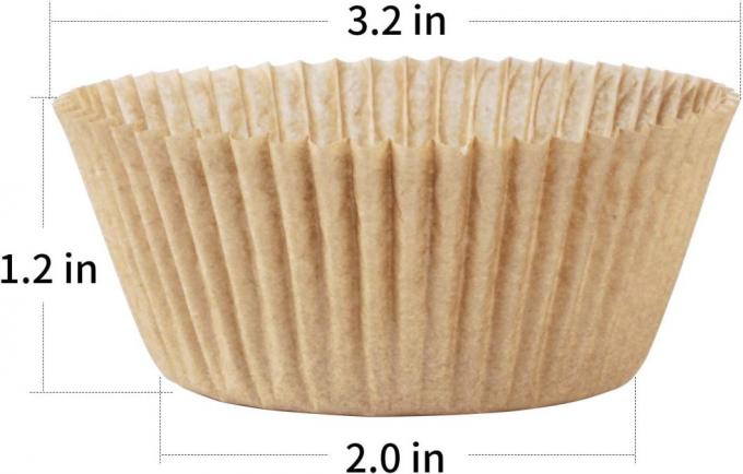 Forro de cozimento de papel natural do queque do forro do queque do forro do copo do padrão de Rk Bakeware China para a linha automática